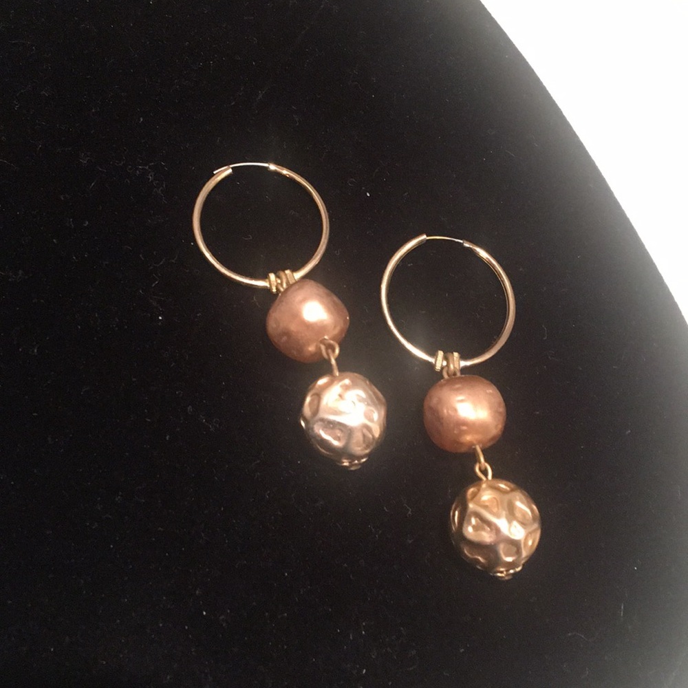 Beautiful golden earrings